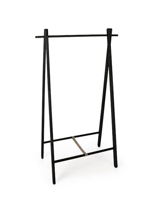 Bizzotto Daiki Floor Garment Rack made of Wood Black 91x50x151cm