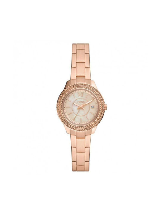 Fossil Stella Ceas cu Rose Gold Brățară Metalică