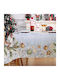Lino Home Blizard Christmas Tablecloth Fabric Light Blue L180xW140cm.