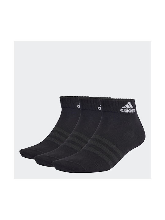 Adidas Thin Light Αθλητικές Κάλτσες Μαύρες 6 Ζεύγη