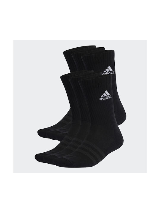 Adidas Cushioned Αθλητικές Κάλτσες Μαύρες 6 Ζεύγη