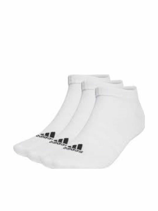 adidas Thin Light Αθλητικές Κάλτσες Λευκές 3 Ζεύγη