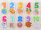 Wooden Kids Peg Puzzle Numbers for 1.5+ years+ Years 20pcs Blue Toys