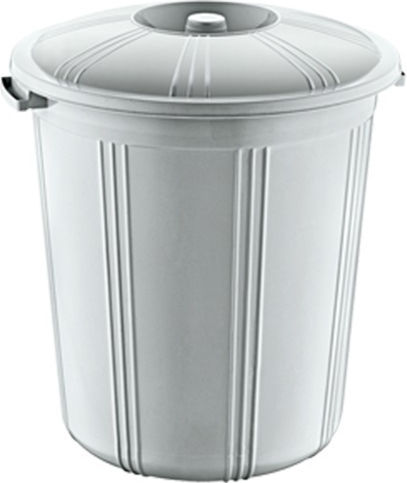 Simple Κάδος Απορριμμάτων Πλαστικός Λευκός 90lt