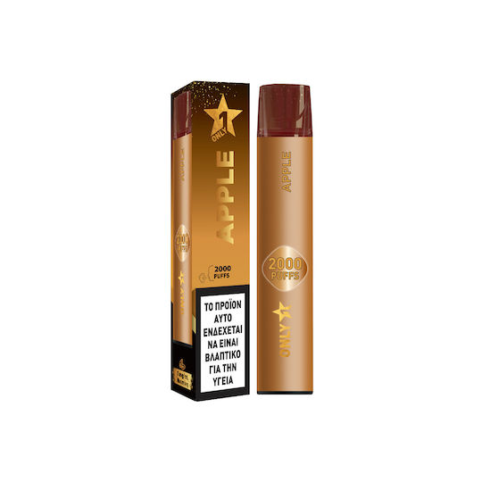 Only1 Disposable E-Cigarette 2000 Puffs Apple Without Nicotine 4.5ml Coffee