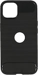 Powertech Carbon Silicone Back Cover Durable Black (iPhone 14 Pro)