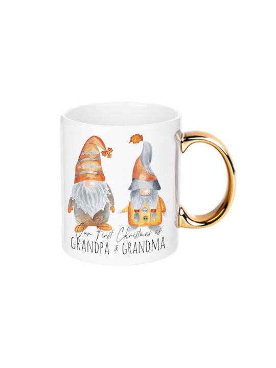 Handmade Christmas Mug Grandparents, 1 piece.