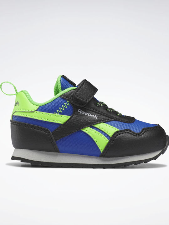 Reebok Παιδικά Sneakers Royal Classic Jog 3 Core Black / Vector Blue / Solar Lime