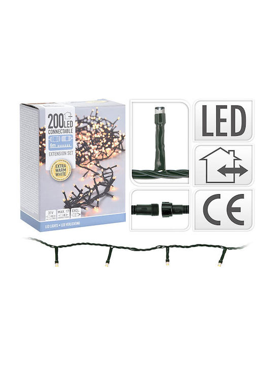 Snake 200 Weihnachtslichter LED 6für eine E-Commerce-Website in der Kategorie 'Weihnachtsbeleuchtung'. Weiß Elektrisch vom Typ Zeichenfolge JK Home Decoration