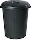 Plastic Waste Bin 70lt Black