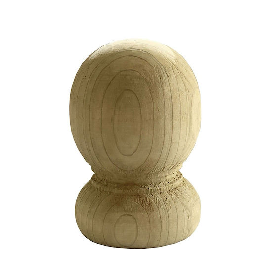 Showood Νο 7 Handlauf für Gartenzaun Ball mit Hals aus Holz 1Stück