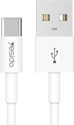 Yesido CA-22 USB 2.0 Cable USB Type-C Male - USB-A 18W White 1.2m