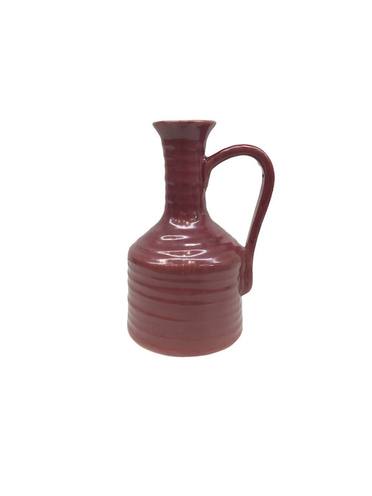 Zen Collection Vază Decorativă Ceramică Bordeaux 13x13x22cm 1buc