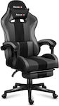 Huzaro Force 4.7 Artificial Leather Gaming Chair with Footrest Grey Mesh