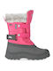 Trespass Stroma II Kids PU Leather Snow Boots with Hoop & Loop Closure Fuchsia