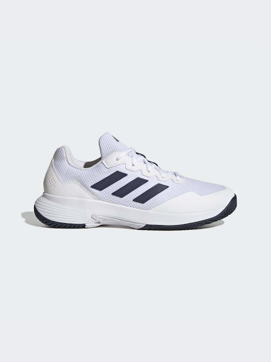 Adidas Gamecourt 2.0 Ανδρικά Παπούτσια Τένις για Σκληρά Γήπεδα Cloud White / Team Navy Blue 2