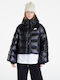 Therma Fit City Κοντό Γυναικείο Puffer Μπουφάν για Χειμώνα Μαύρο