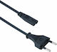 Euro - IEC C7 Cable 1m Μαύρο 1022.050
