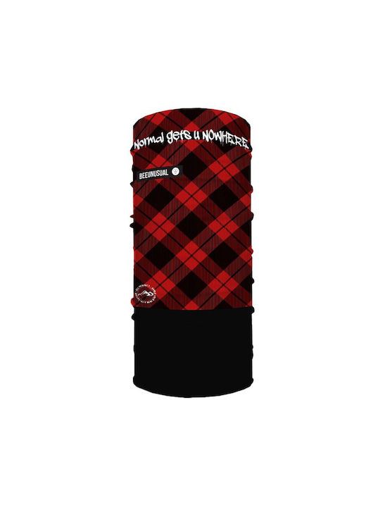 Bee. Unusual. Scottish Cage Nordic Crew Tubular Riding Collar Motorcycle Fleece Scottish Cage Red Black Colour