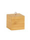 Andrea House Storage Basket Bamboo with Lid Brown 9x9x9cm 1pcs