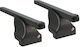 Cam Car Roof Bars Metallic Cube 130cm for Renault Captur 5D 2013-2019 Set with Roof Rack Legs Black