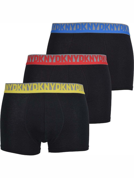 DKNY Boxeri pentru bărbați Negre 3Pachet