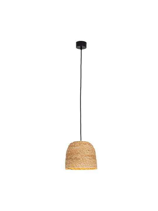 Zambelis Lights Pendant Light Single-Light Bell for Socket E27 Brown