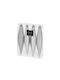 Hängender Stalaktit Ornament Silber mit Glitzer Set 4Stück