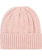 Beanie Frauen Beanie mit Rippstrick in Rosa Farbe