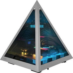 Azza Pyramid 804M Gaming Full Tower Κουτί Υπολογιστή με Πλαϊνό Παράθυρο Γκρι