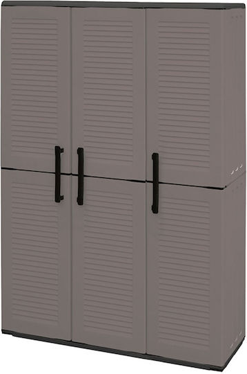 Three-Leaf Plastic 102x37x163 cm Grey Three-Leaf Plastic 102x37x163 cm Grey