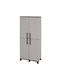 Двукрилен гардероб Пластмаса с разделител и 3 рафтове Grey Light 68x37x169бр