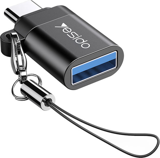 Yesido GS06 Конвертор USB-C мъжки към USB-A женски Черен 1бр