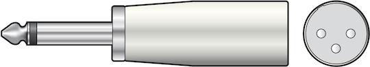 QTX Sound Конвертор 6.3mm Мъжки в XLR Мъжки Сребрист 1 Брой 763.946UK