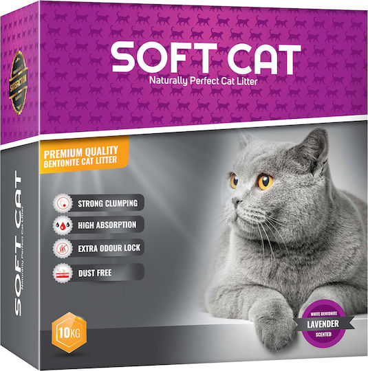 Soft Cat Soft Cat Box Άμμος Γάτας Μπετονίτης με Άρωμα Λεβάντα 10kg