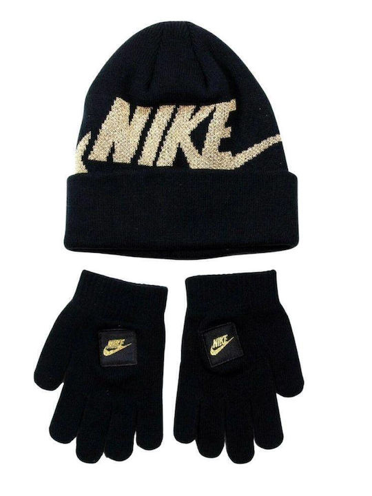 Futura Kids Beanie Set with Gloves Knitted Black
