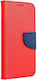 Fancy Buchen Sie Synthetisches Leder Red / Navy Blue (Galaxy A03)