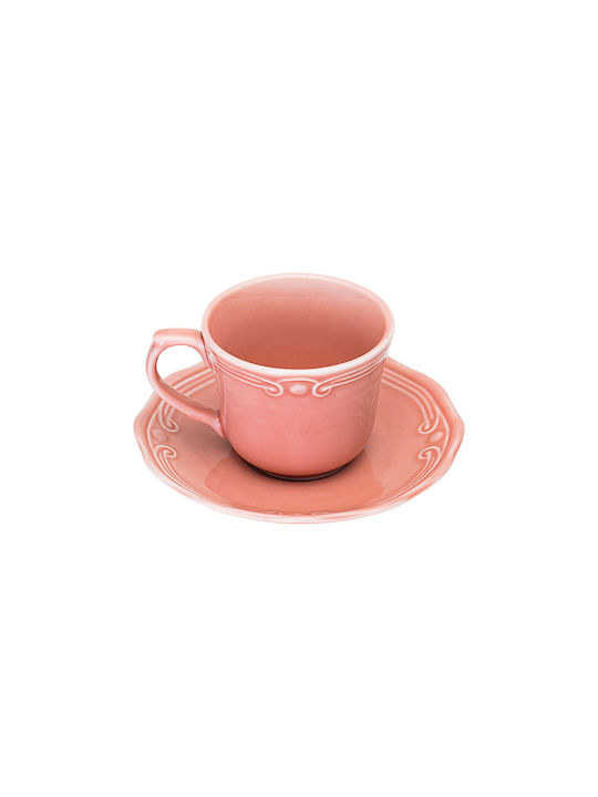 Estia Athénée Porcelain Coffee Cup Set 100ml Pink