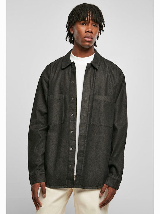 Urban Classics Μακρυμάνικo Τζιν Overshirt σε Φα...