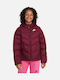 Sport Kinderjacken & Winterjacken Kurze mit Futter & Kapuze Burgundisch