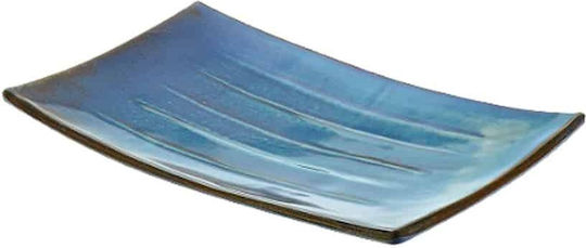 Leone Servierplatte Rechteckig Kunststoff Blau 25.6x15.7cm 1Stück