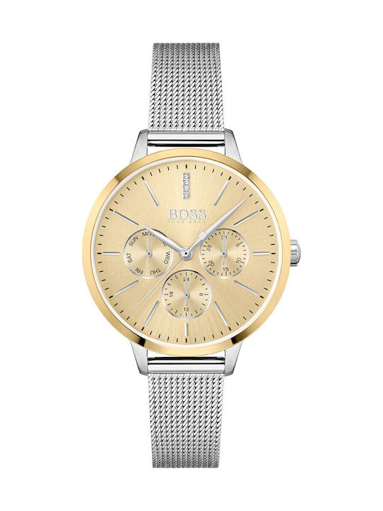 Boss Symphony Damen Uhr mit Silber Metallarmband