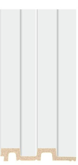 3D Wandpaneele Schaumstoff mit Kleber Weiß Weiß 290x12,2cm