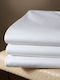 Sunshine Hotel Sheet White Semi-Double 180x270cm 100% Cotton 1pcs
