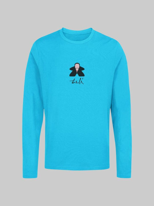 Dali Meeple long-sleeved T-shirt - AQUA