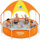 Bestway Kinder Pool PVC mit Metallic-Rahmen 244x244x51cm Orange