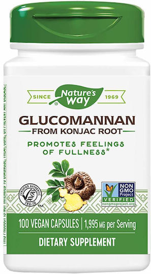 Nature's Way Glucomannan 665мг 100 капси Без вкус