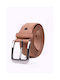 Men's suede belt Brown