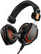 Canyon Fobos Over Ear Gaming Headset cu conexiune 3,5mm Portocaliu