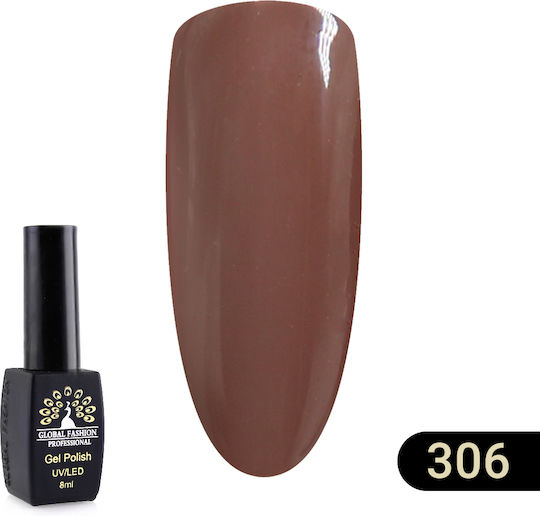 Global Fashion Black Elite Ημιμόνιμο Βερνίκι Νυχιών 306 8ml